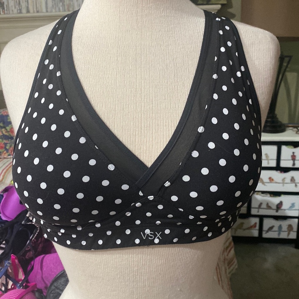 Polka dot sports bra